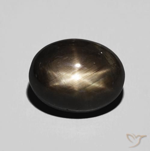 6.52ct 天然 ブラック スターサファイア, 楕円形, オペーク