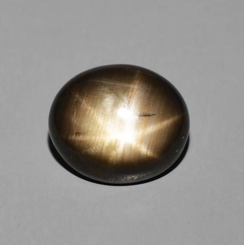 5.12ct 天然 ブラック スターサファイア, 楕円形, オペーク