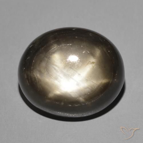 8.65ct 天然 ブラック スターサファイア, 楕円形, オペーク