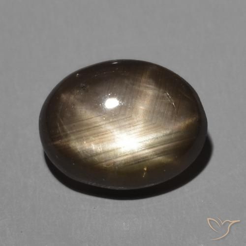3.30ct 天然 ブラック スターサファイア, 楕円形, オペーク