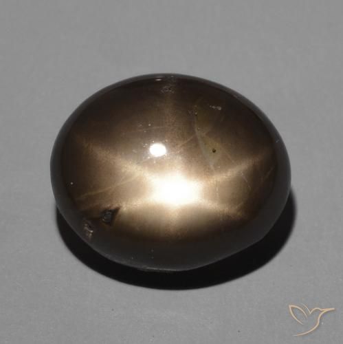 4.63ct 天然 ブラック スターサファイア, 楕円形, オペーク