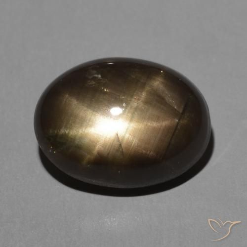 3.95ct 天然 ブラック スターサファイア, 楕円形, オペーク