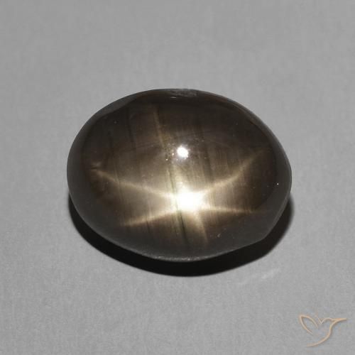 3.50ct 天然 ブラック スターサファイア, 楕円形, オペーク