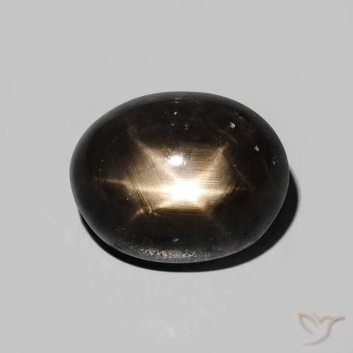 5.81ct 天然 ブラック スターサファイア, 楕円形, オペーク