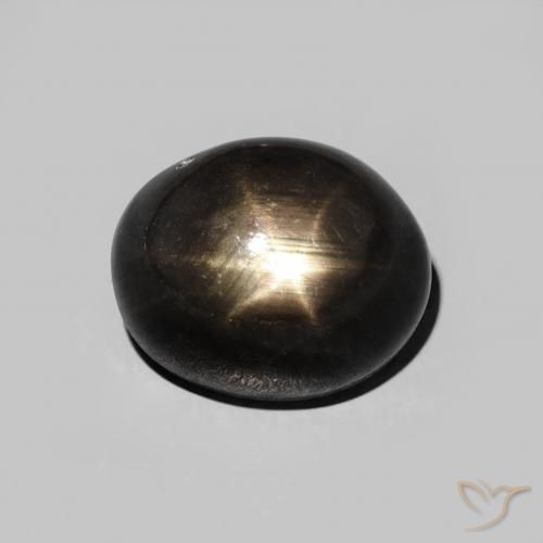 6.28ct 天然 ブラック スターサファイア, 楕円形, オペーク