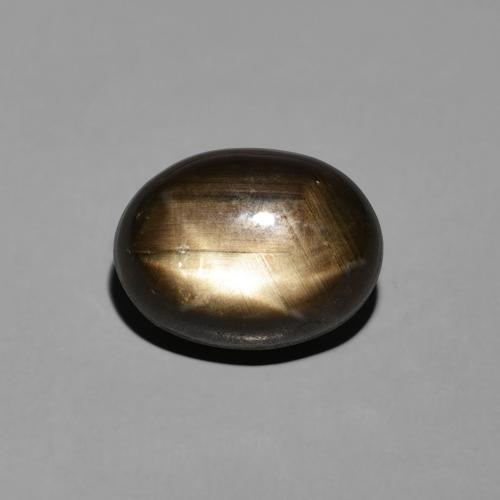5.94ct 天然 ブラック スターサファイア, 楕円形, オペーク