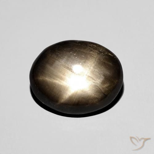 4.38ct 天然 ブラック スターサファイア, 楕円形, オペーク