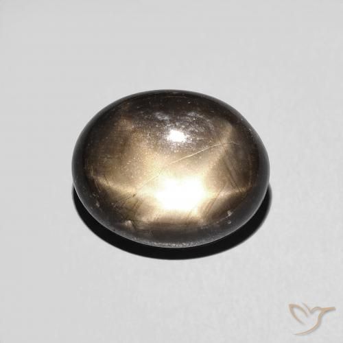 4.45ct 天然 ブラック スターサファイア, 楕円形, オペーク