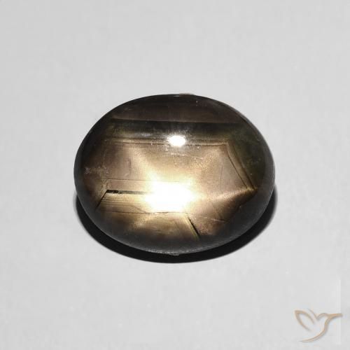 3.97ct 天然 ブラック スターサファイア, 楕円形, オペーク