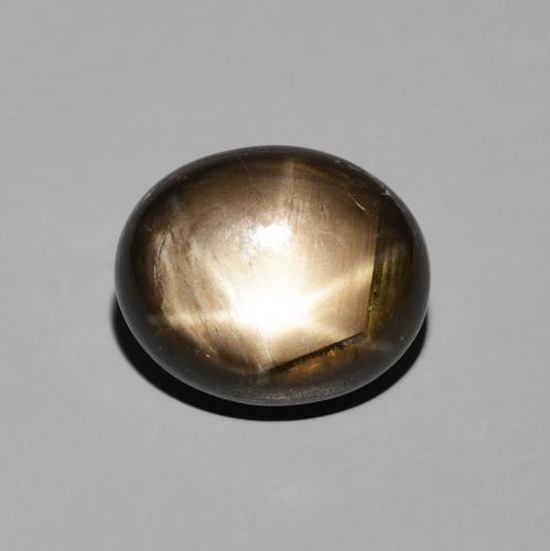 5.23ct 天然 ブラック スターサファイア, 楕円形, オペーク