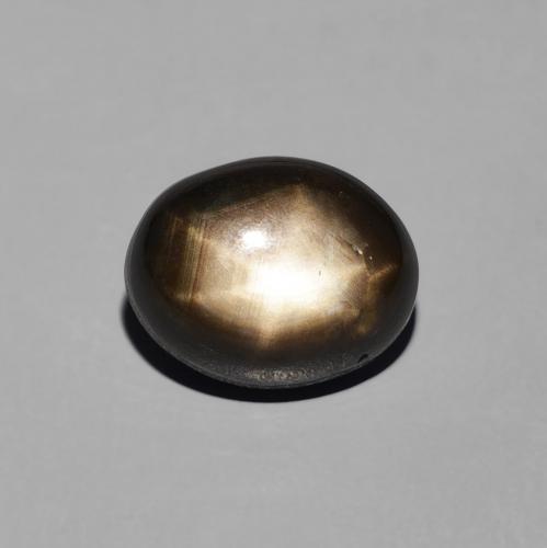 4.38ct 天然 ブラック スターサファイア, 楕円形, オペーク