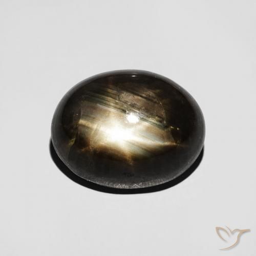4.67ct 天然 ブラック スターサファイア, 楕円形, オペーク