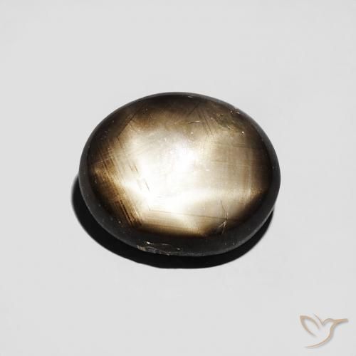 2.85ct 天然 ブラック スターサファイア, 楕円形, オペーク