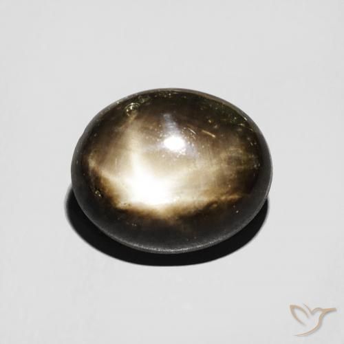 5.09ct 天然 ブラック スターサファイア, 楕円形, オペーク