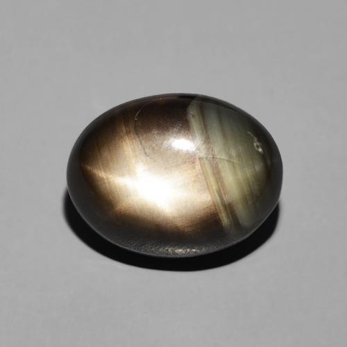 5.17ct 天然 ブラック スターサファイア, 楕円形, オペーク