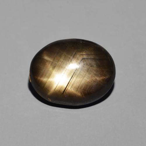 4.00ct 天然 ブラック スターサファイア, 楕円形, オペーク