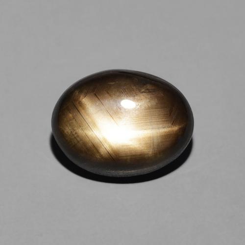 3.88ct 天然 ブラック スターサファイア, 楕円形, オペーク