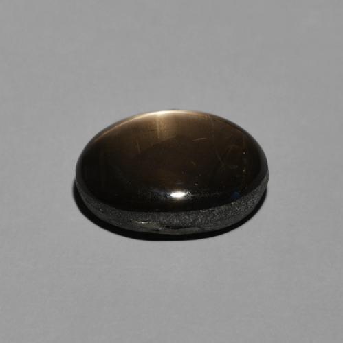 4.23カラットの天然ブラックスターサファイア、楕円形、オペーク