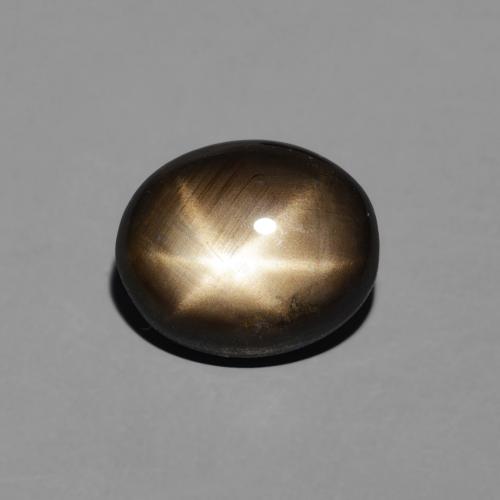 2.92ct 天然 ブラック スターサファイア, 楕円形, オペーク