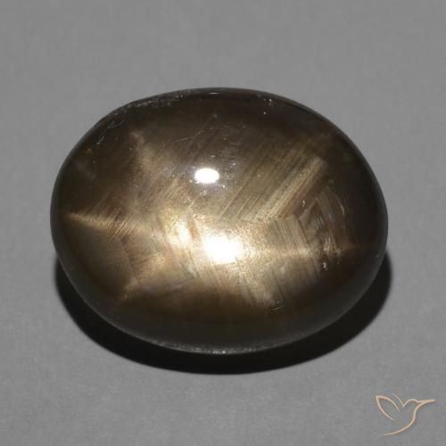 3.70ct 天然 ブラック スターサファイア, 楕円形, オペーク