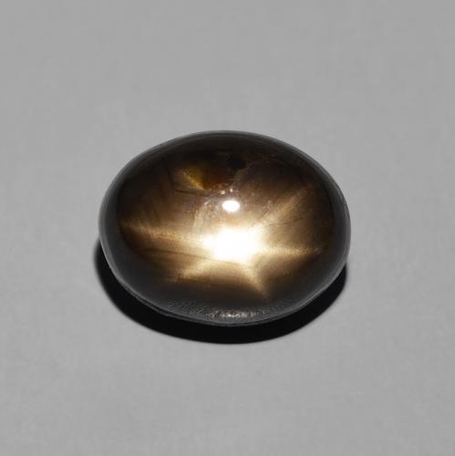 5.71ct 天然 ブラック スターサファイア, 楕円形, オペーク