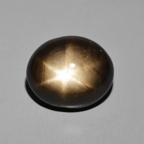 17.54ct 天然 ブラック スターサファイア, 楕円形, オペーク