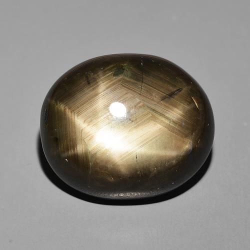 34.34ct 天然 ブラック スターサファイア, 楕円形, オペーク