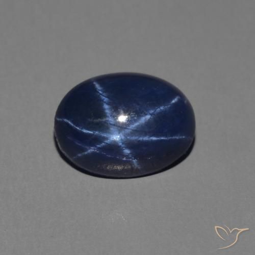 1.40ct 天然 ディープブルー スターサファイア, 楕円形, オペーク