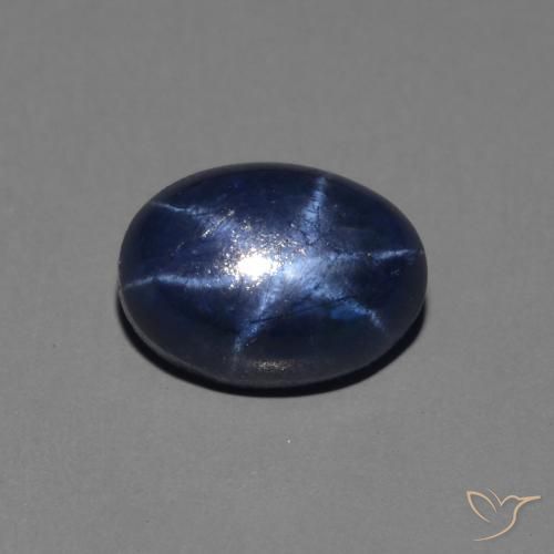 1.46ct 天然 ディープブルー スターサファイア, 楕円形, オペーク