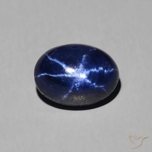 1.80ct 天然 ネイビーブルー スターサファイア, 楕円形, オペーク