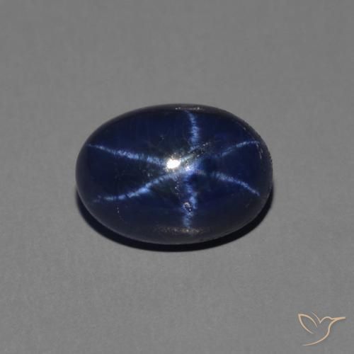 1.76ct 天然 ディープブルー スターサファイア, 楕円形, オペーク