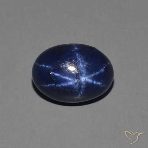 1.45ct 天然 ディープブルー スターサファイア, 楕円形, オペーク
