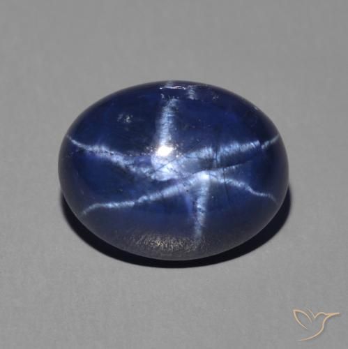 3.06ct 天然 ディープブルー スターサファイア, 楕円形, オペーク, Photo A