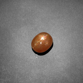 1.19カラットの天然ゴールドブラウンスターサンストーン、オーバルカット、オペーク