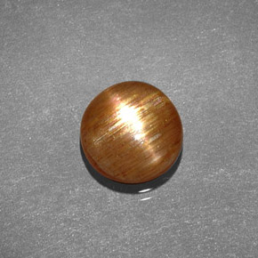 1.35カラットの天然ゴールドブラウンスターサンストーン、オーバルカット、オペーク