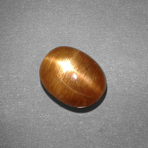 1.34カラットの天然ゴールドブラウンスターサンストーン、オーバルカット、IF