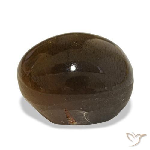 18.10カラットの天然ウォームブラウンスターサンストーン、オーバルカット、オペーク