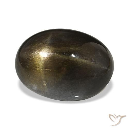 14.54カラットの天然Medium Light-Brownスターサンストーン、オーバルカット、オペーク