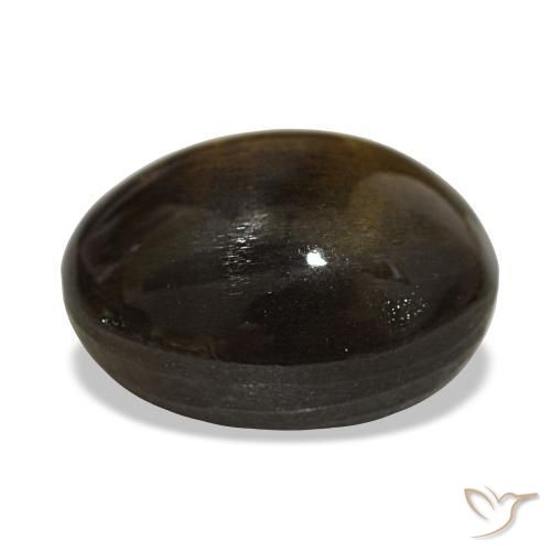 17.63カラットの天然Medium Light-Brownスターサンストーン、オーバルカット、オペーク