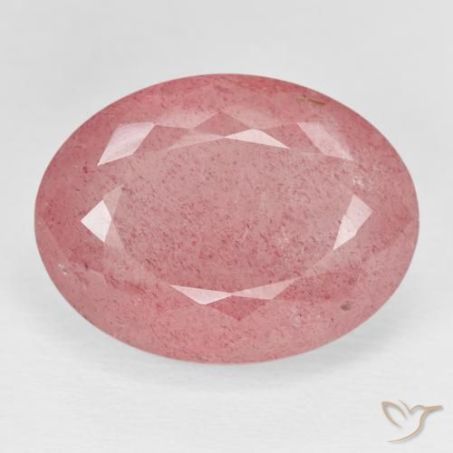 23.33ct 天然 ディープレッド ストロベリークォーツ, 楕円形, 半透明