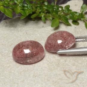 Shop natural 9.10ct ローズピンク ストロベリークォーツ gems, 楕円形, from ロシア at GemSelect. In stock, global shipping!