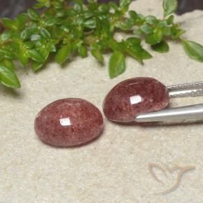 Shop natural 6.51ct ローズピンク ストロベリークォーツ gems, 楕円形, from ロシア at GemSelect. In stock, global shipping!