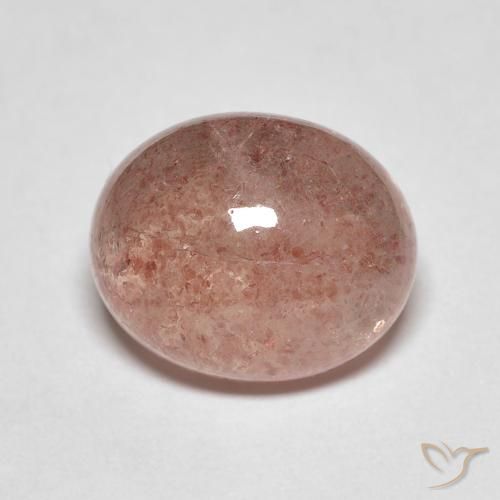 4.84ct 天然 グレープフルーツピンク ストロベリークォーツ, 楕円形, 半透明