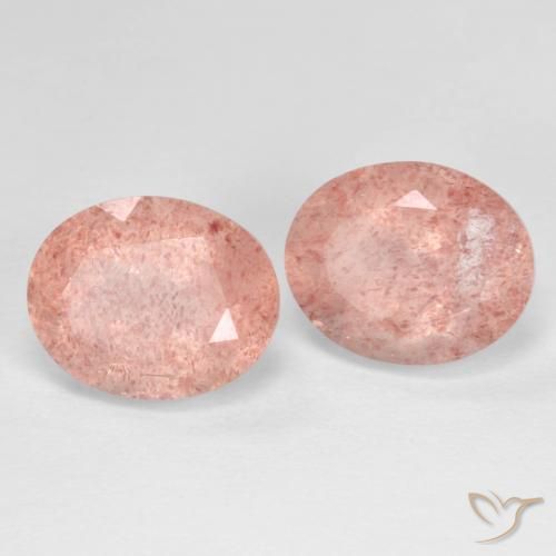 Shop natural 7.62ct フラミンゴピンク ストロベリークォーツ gems, 楕円形, from ロシア at GemSelect. In stock, global shipping!