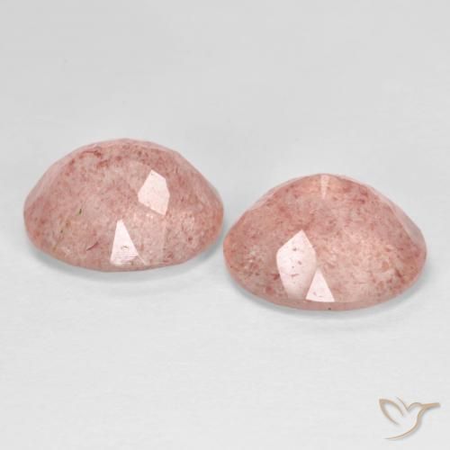 Shop natural 7.62ct フラミンゴピンク ストロベリークォーツ gems, 楕円形, from ロシア at GemSelect. In stock, global shipping!