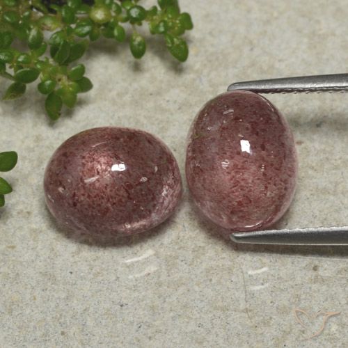 7.72ctw 天然 ディープピンク ストロベリークォーツ, 楕円形, 半透明