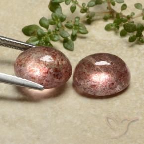 Shop natural 7.17ct ローズピンク ストロベリークォーツ gems, 楕円形, from ロシア at GemSelect. In stock, global shipping!