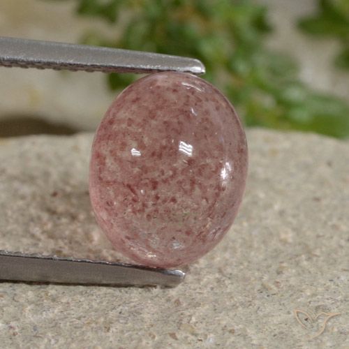 3.90ct 天然 ピンクトーン ストロベリークォーツ, 楕円形, 半透明