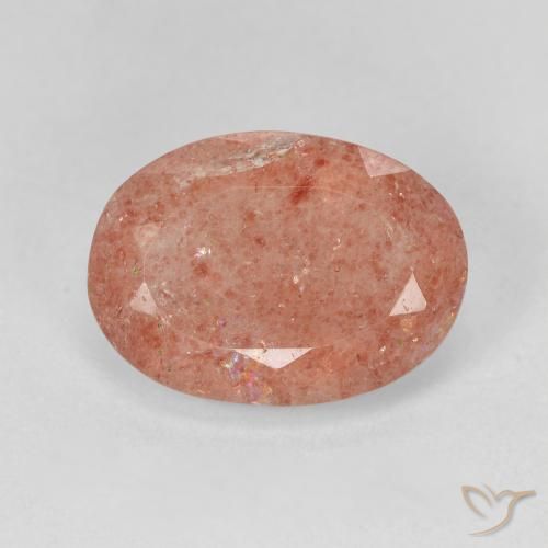 4.70ct 天然 ライトピンク ストロベリークォーツ, 楕円形, 半透明