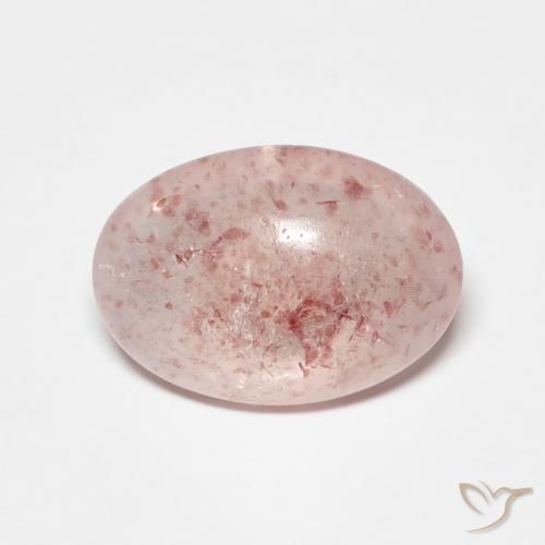 3.32ct 天然 ミディアムピンク ストロベリークォーツ, 楕円形, 半透明